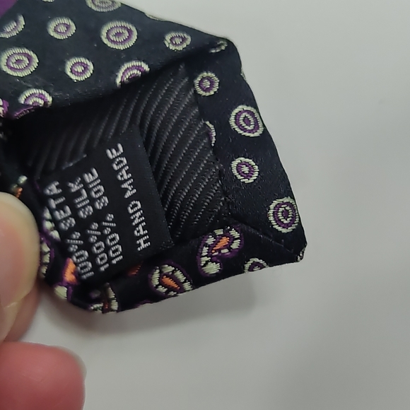 Bruno Marchesi Silk Multi Patterned Tie - Picture 8 of 9